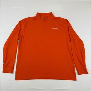 Boost Mobile Mens Size XL Orange 1/4 Zip Pullover Shirt Long Sleeve Vansport